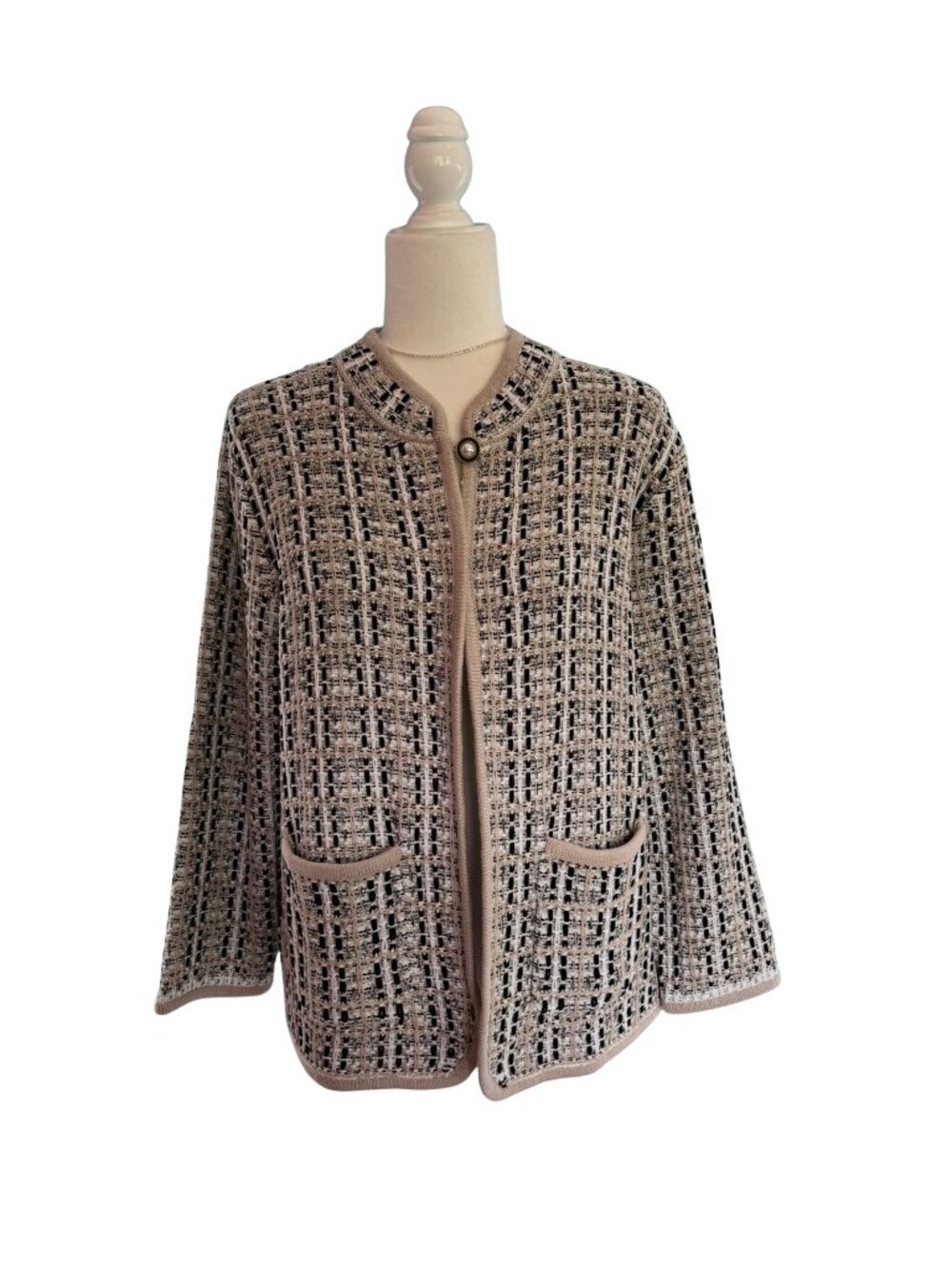 NWT Alfred Dunner Romancing the Stone Open Front Cardigan Jacket Size Medium